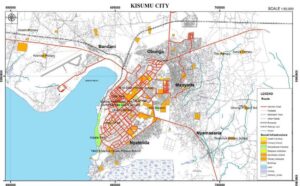 Map Of Kisumu City Source Department Of Physical Planning 2015 300x186 